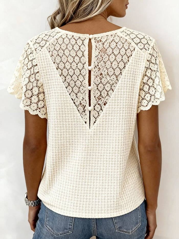 The Lila Lace Sleeve Top