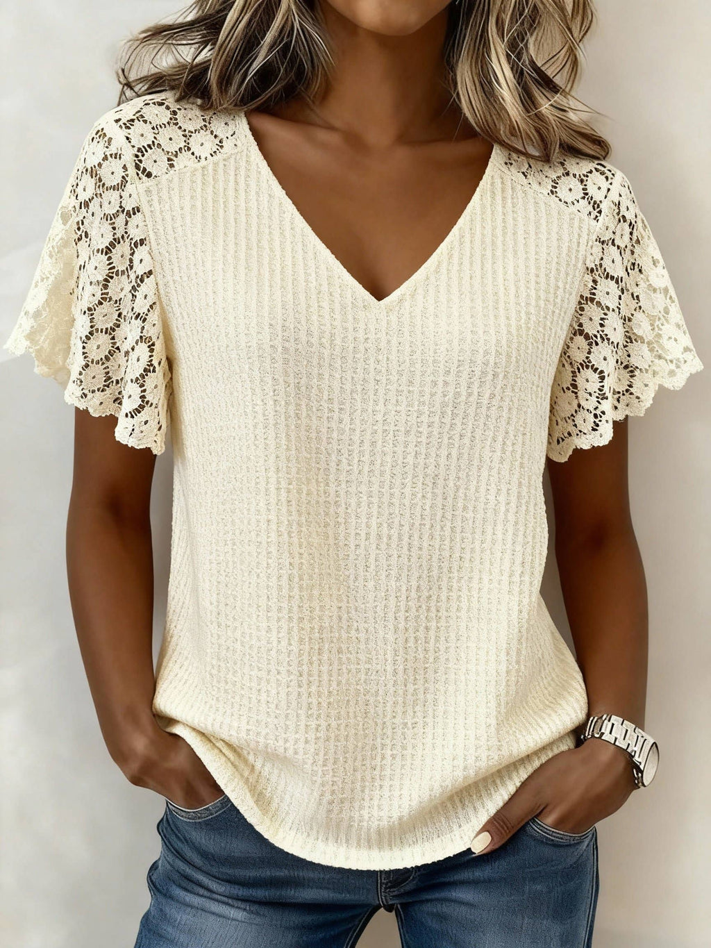 The Lila Lace Sleeve Top